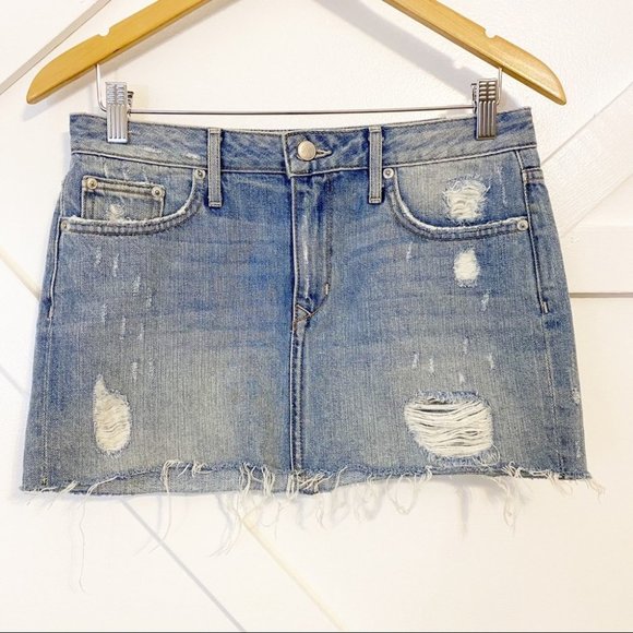 Lovers + Friends Alex Denim Mini Skirt Sz 27 - Picture 2 of 11